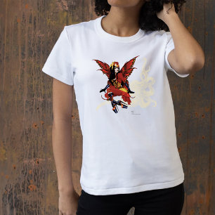 Camiseta Elegante Pulpo Hada Victoriano Steampunk Rojo