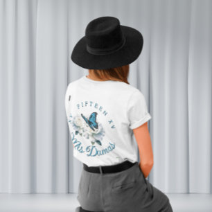 Camiseta Elegante Quinceañera azul claro - Personalizado de