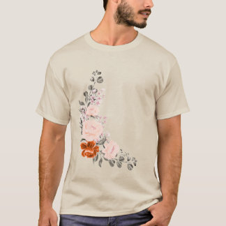 Camiseta Elegante ramo floral de acuarela y botánica 