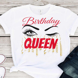 Camiseta Elegante Reina de cumpleaños 18 | 21.ª | 30.ª | 40