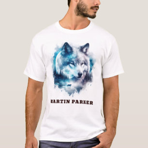 Camiseta Elegante resumen gracioso lobo y el básico de los 