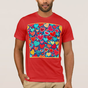 Camiseta Elegante romance: Moda Corazones Elegancia