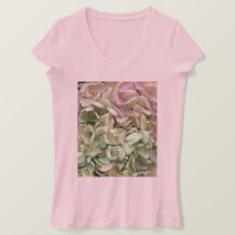 Elegante Romántico Hydrangea Garden V-Neck