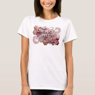 Camiseta elegante rosa con la frase DRINK WITH ME