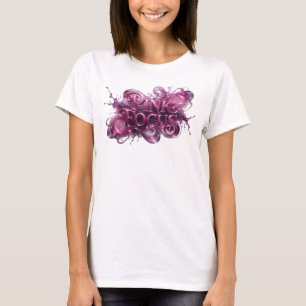 Camiseta elegante rosa PINK FOCUS con cita
