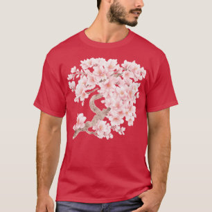 Camiseta Elegante Sakura florece en cerezo japonés en flor 