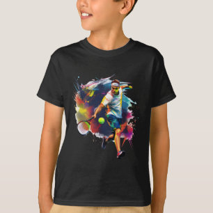 Camiseta Elegante Salto De Tenis - Atleta En Acción Diseño 