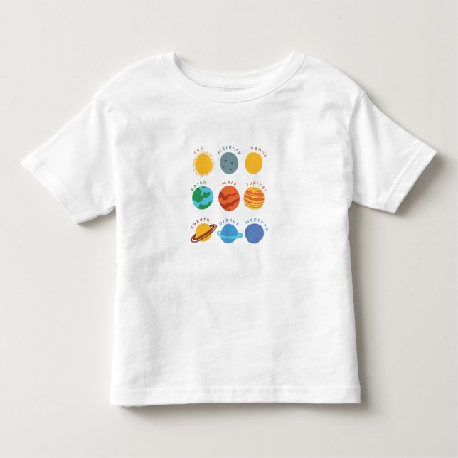 Camiseta elegante "Sistema Solar " (Anverso)