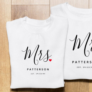 Camiseta Elegante Sra. Apellido y Fecha de Boda