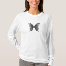 Camiseta Elegante sudadera de mariposa Metalizado