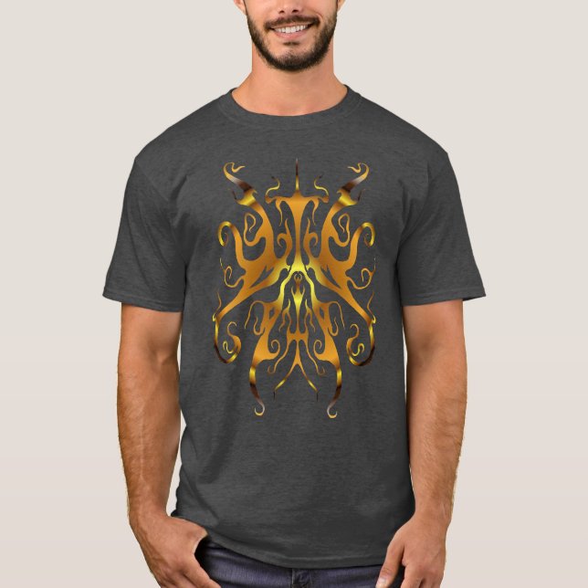 Camiseta Elegante tatuaje tribal - dorado (Anverso)