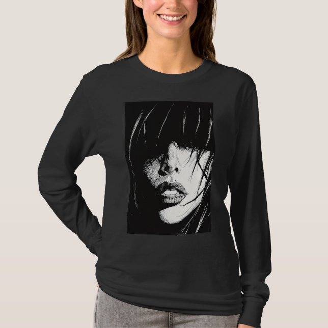 Camiseta Elegante té gráfico para mujeres de Casual (Anverso)