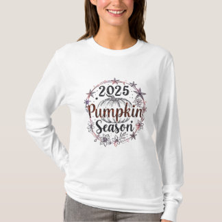 Camiseta Elegante temporada de calabaza 2025 - Diseño otoño
