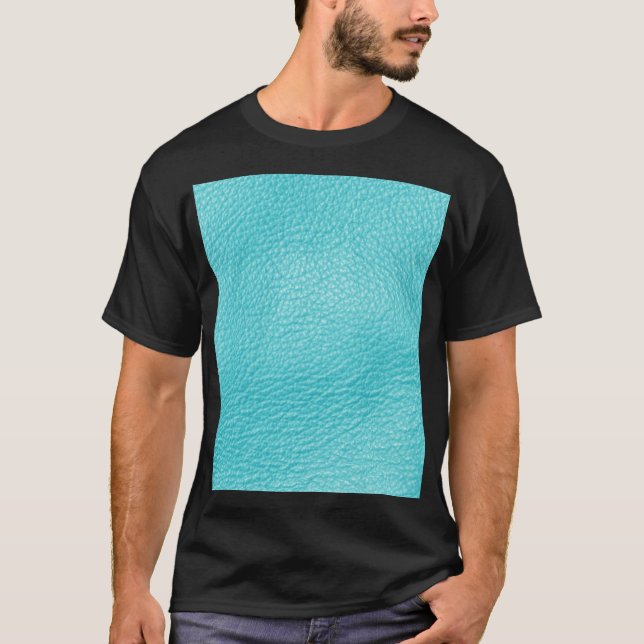 Camiseta Elegante textura de cuero turquesa (Anverso)