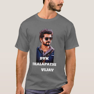 Camiseta Elegante Thalapathy Vijay T-Shirt Diseño DVK