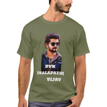Elegante Thalapathy Vijay T-Shirt | Diseño DVK
