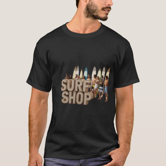 Camiseta Elegante tienda de surf de verano (Anverso)
