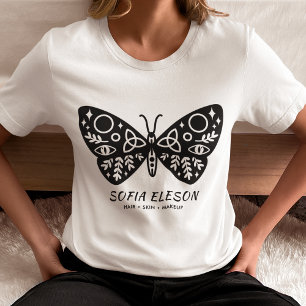 Camiseta Elegante uniforme de salón con marca de mariposa n