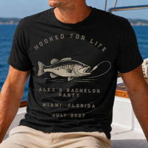 Camiseta Elegante viaje de fin de semana con tema de pesca 