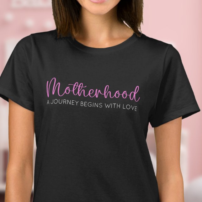 Camiseta Elegante viaje de maternidad rosa (Subido por el creador)