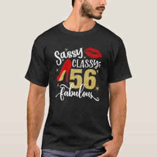 Camiseta Elegante Y Elegante 56 Fabuloso 56º Aniversario De