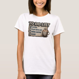 Camiseta Elegante y Estiloso Café de Oro JUEGA CON GATO