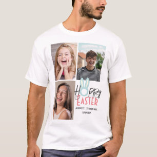 Camiseta elegante y moderno de Pascua, colección de tres fo