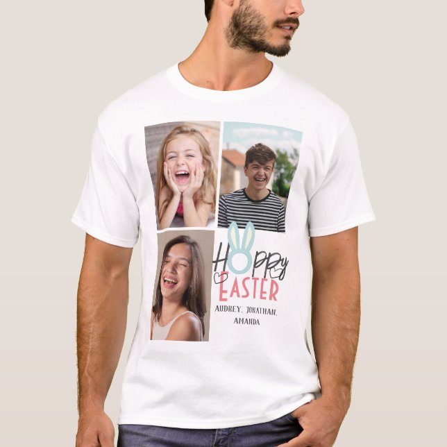 Camiseta elegante y moderno de Pascua, colección de tres fo (Anverso)