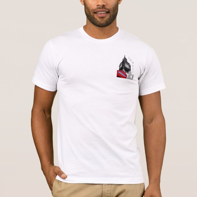 Camiseta Elegante y moderno London Red Phone Box Big Ben (Anverso)
