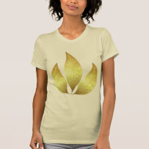 Elegante y moderno tres hojas de oro con adornos