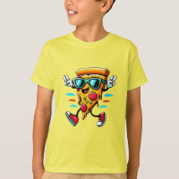 Elegante y sabroso personaje de pizzería agrega en