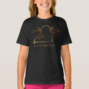 Camiseta Elegantes bailarinas de ballet en líneas de arte d