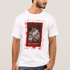 Camiseta Elegantes Corazones Rojos Feliz Día de San Valentí