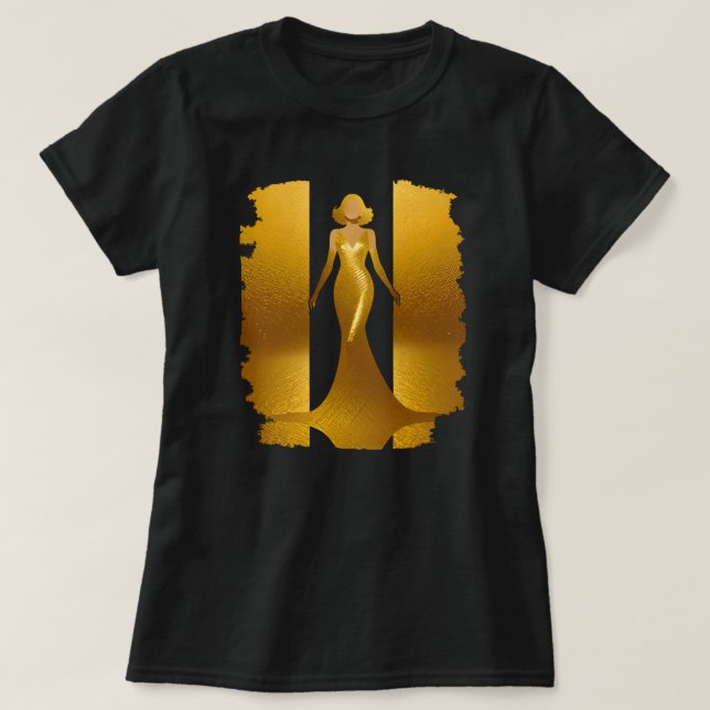 Camiseta Elegantes Goldkleid (Diseño del anverso)