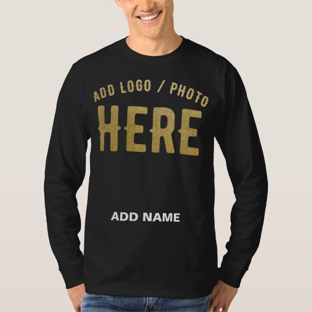 CAMISETA ELEGANTES MODERNAS PERSONALIZABLES NEGRAS DE MARCA (Anverso)