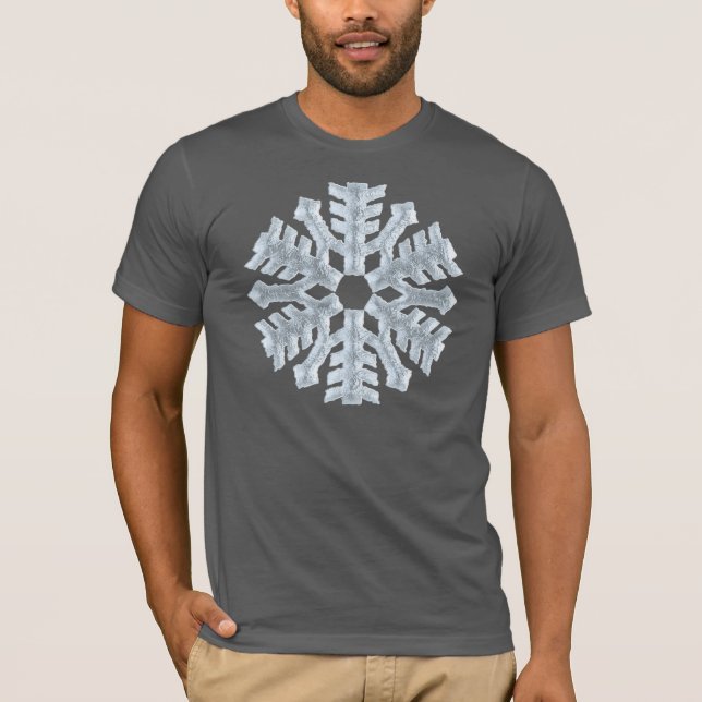 Camiseta Elegantes Navidades de copos de nieve helados blan (Anverso)