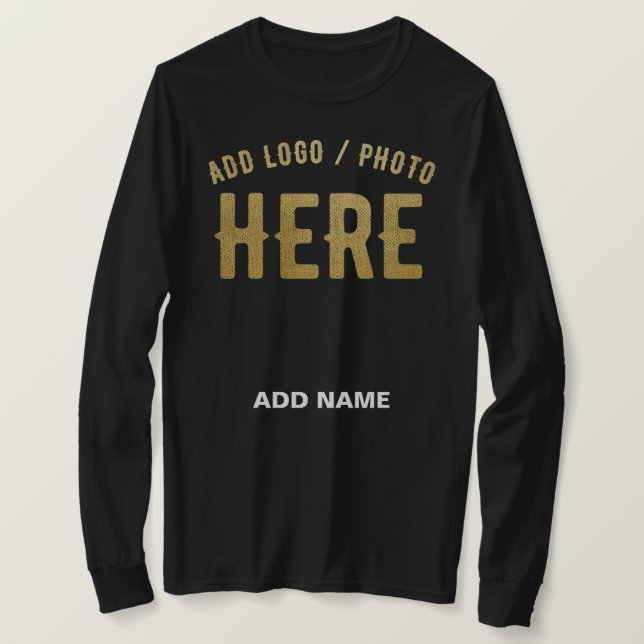CAMISETA ELEGANTES PERSONALIZABLES NEGROS DE MARCA MODERNA  (Anverso del diseño)