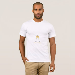 Camiseta Elegat Champagne Toast - happy New Year Design