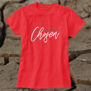 Camiseta Elegido 1 Peter 9:2 Verso de la Biblia