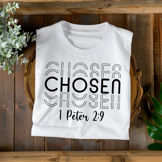Camiseta Elegido para hombres mujeres y niños cristianos (Subido por el creador)