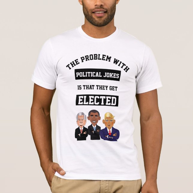 Camiseta Elegimos a Chistes políticos hombres con Trump (Anverso)