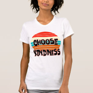 Camiseta Elegir amabilidad - amarillo azul atardecer