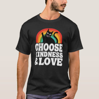 Camiseta Elegir amabilidad y amor antibullying arcoíris ama