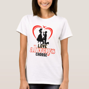 Camiseta Elegir amor siempre - Tee de algodón para mujeres