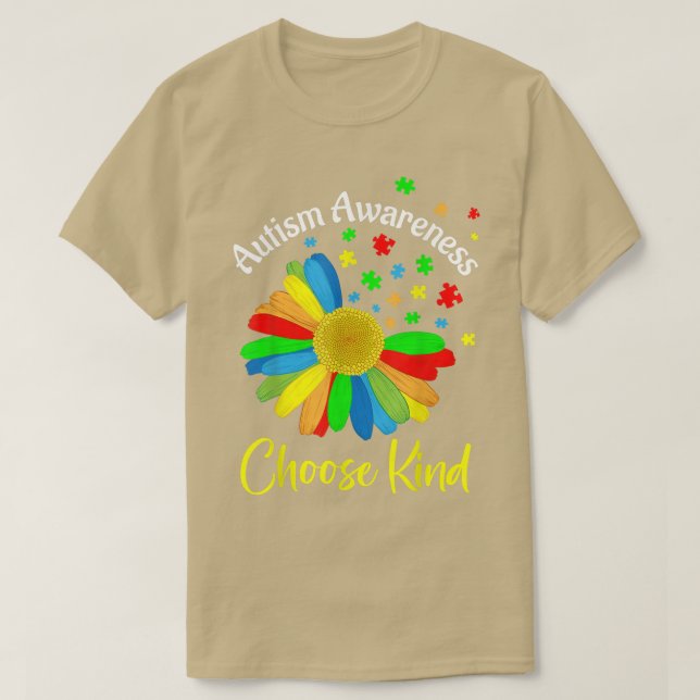 Camiseta Elegir clase de autismo Conciencia Mamá del rompec (Diseño del anverso)