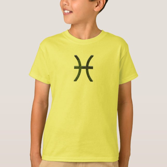 Camiseta Elegir color Piscis Zodiac Rótulo Astrológico (Anverso)