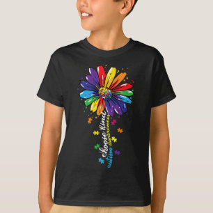 Camiseta Elegir Gente Amable Conciencia del Autismo Girasol