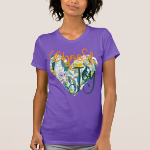 Camiseta Elegir Joy Name Floral Heart