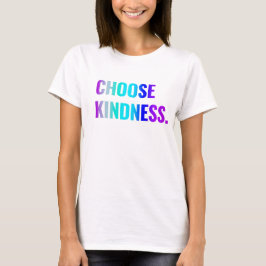 Camiseta Elegir la amabilidad de las letras moradas/azules 