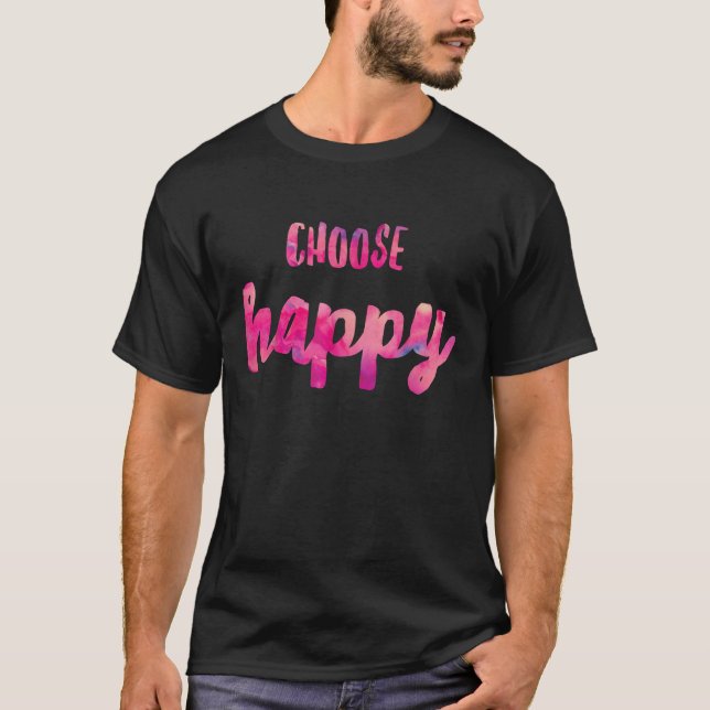 Camiseta Elegir la felicidad vibraciones positivas Gratitud (Anverso)